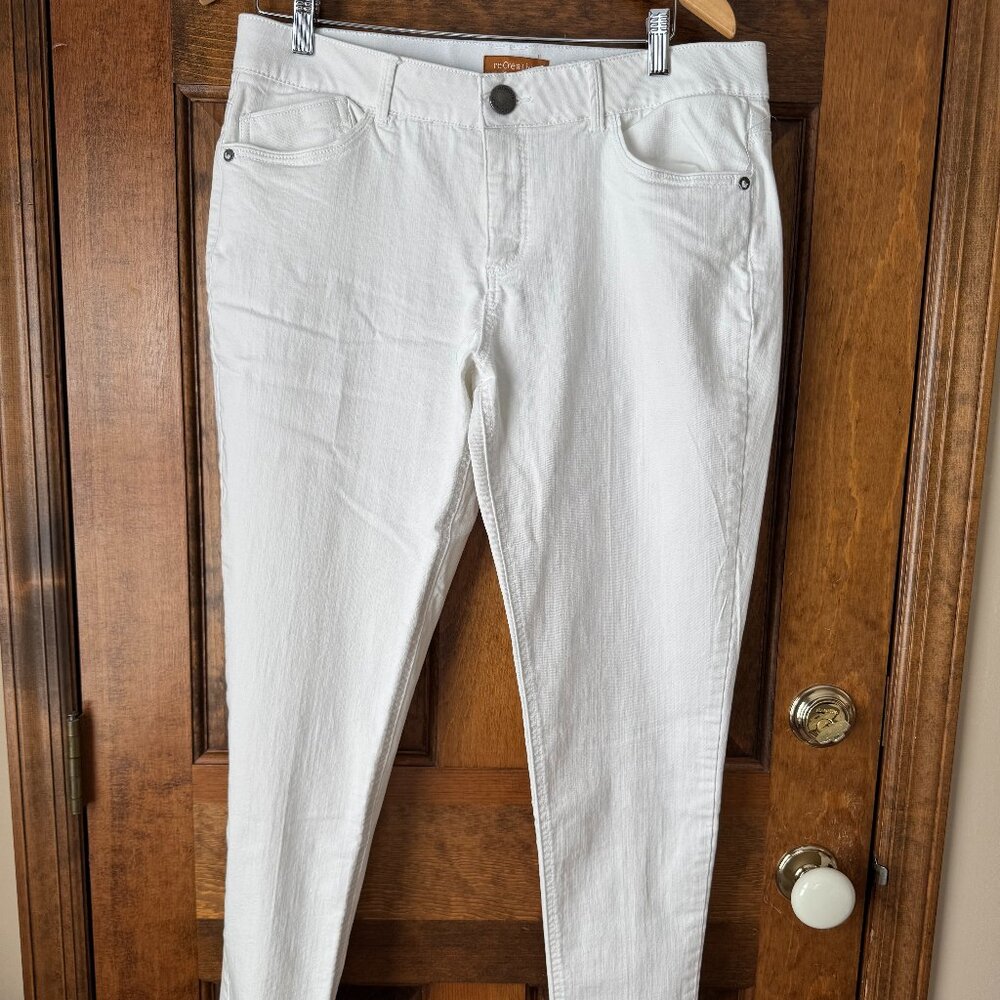 reCreation White Skinny 5-Pocket Jeans Size 14